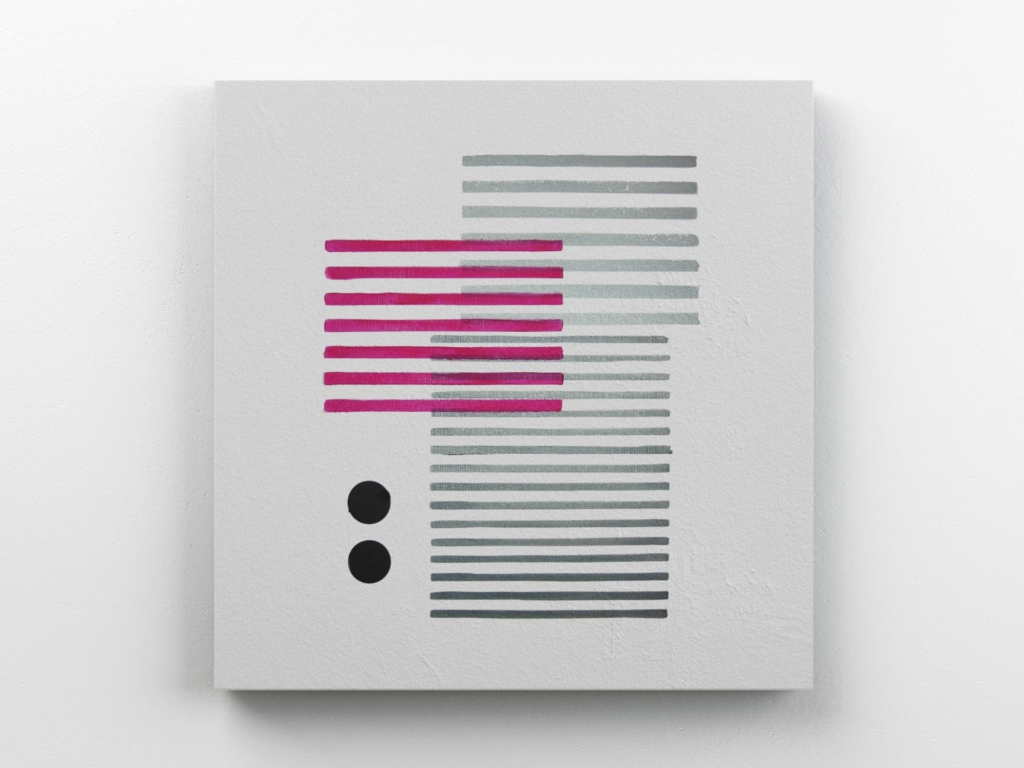 overlap-lines-dots-number-represention-painting-on-square-canvas-on-wall