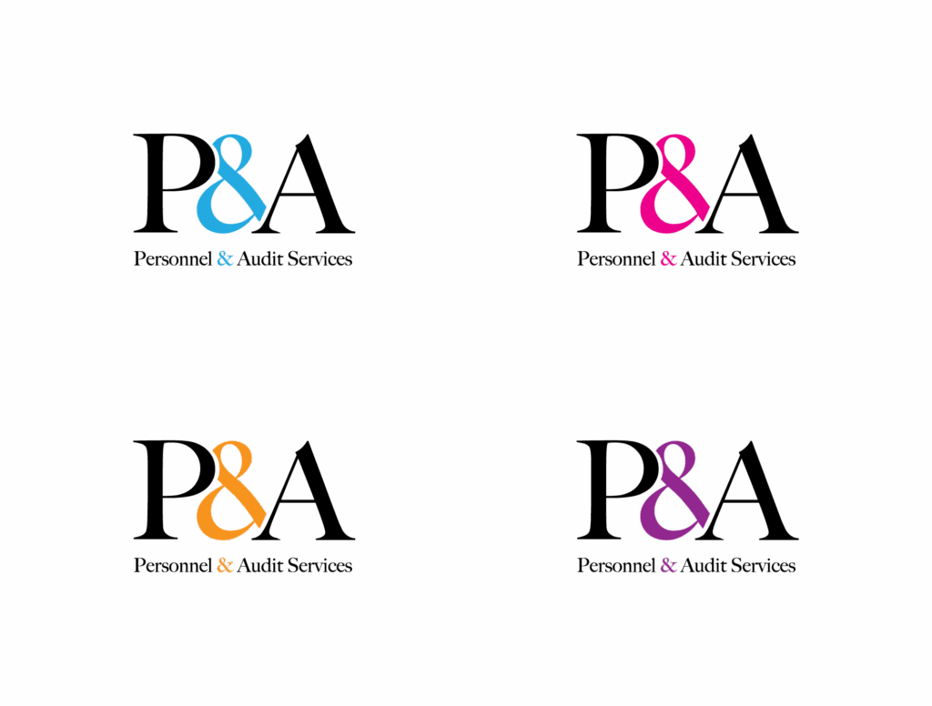 logo colourways for a personnel and audit company